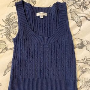 Isaac Mizrahi Blue Tank Top Sweater